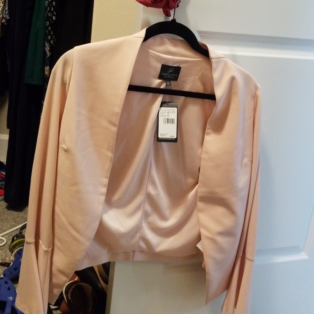 Soft Pink Open Blazer